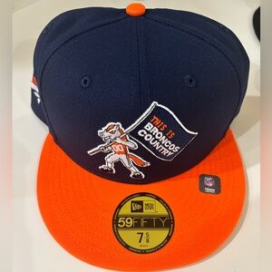 New Era Broncos Navy and Orange 59FIFTY Cap